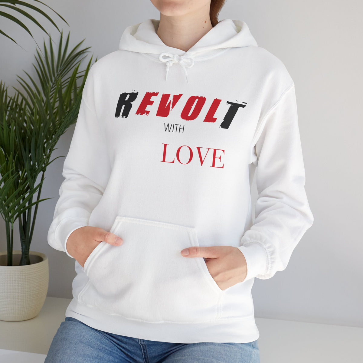 Revolt With Love Unisex Hooded Sweatshirt